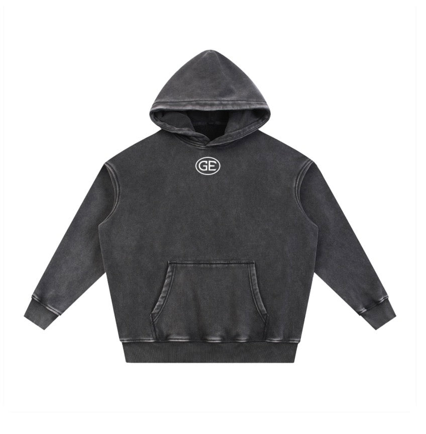Hoodie / Acid Wash Black