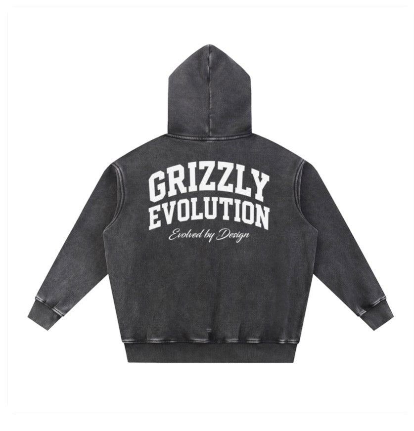 Hoodie / Acid Wash Black