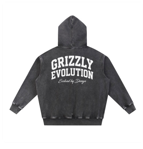 Hoodie / Acid Wash Black